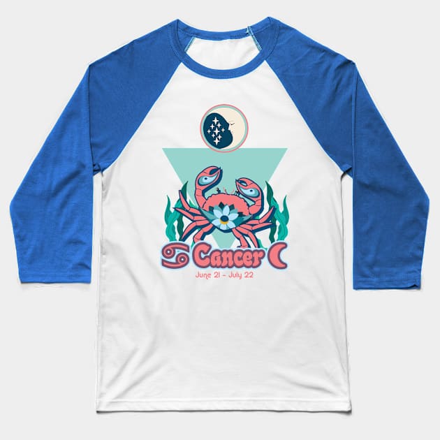 Spirit of Cancer Baseball T-Shirt by Pisceandaydreamer